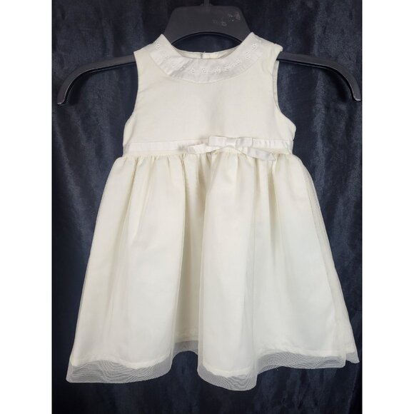 INFANT GIRLS 18M CARTER'S IVORY Holiday Christmas Dress Baptism Dressy Wedding - Picture 1 of 5